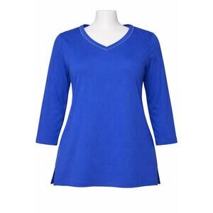 Belle by Kim Gravel Jingle Belles TripleLuxe Knit Top 4X Plus